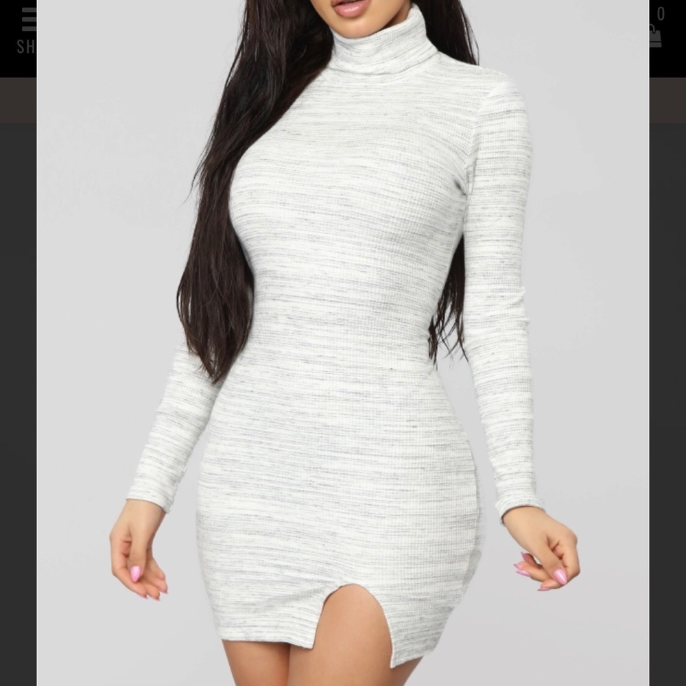 Fashion Nova Stone Cold Fox Sweater Dress